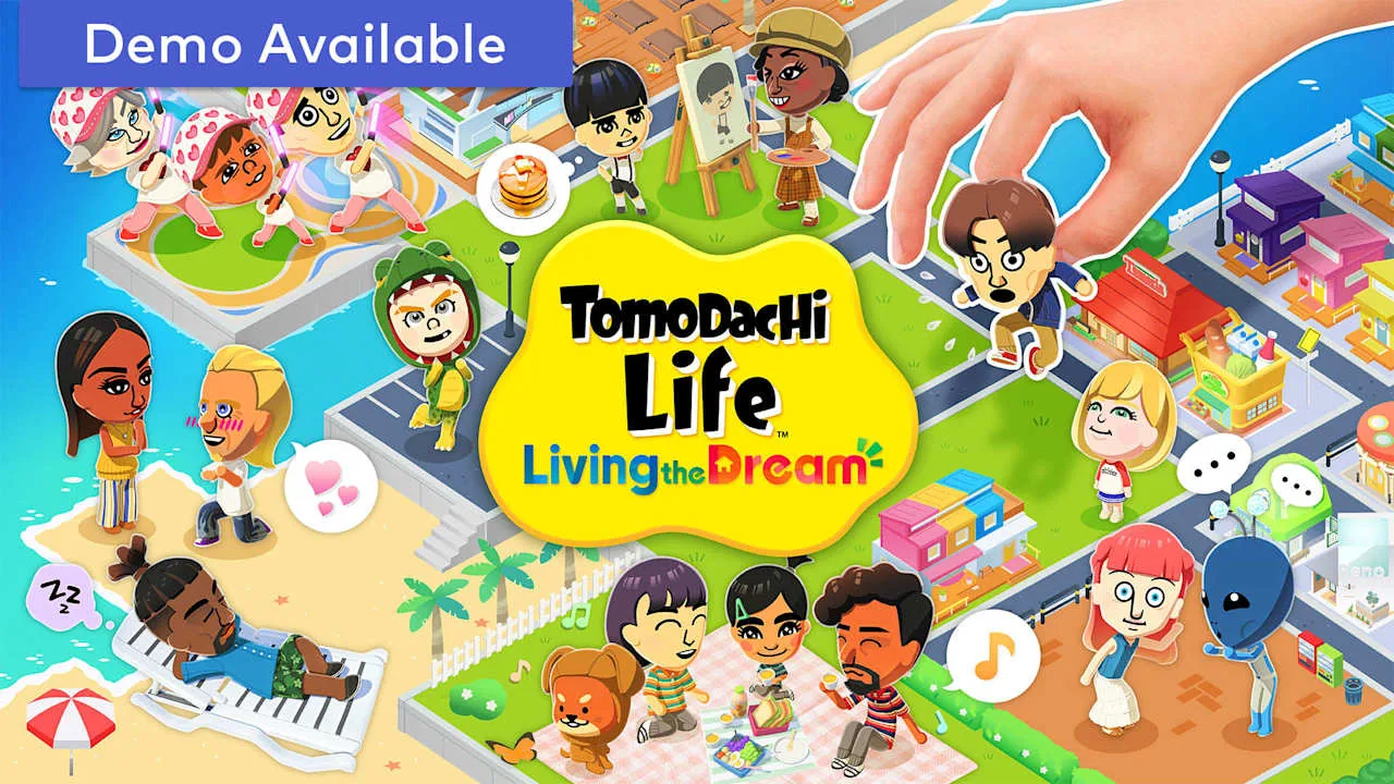 Miiと島のエリアが描かれた公式ビジュアル